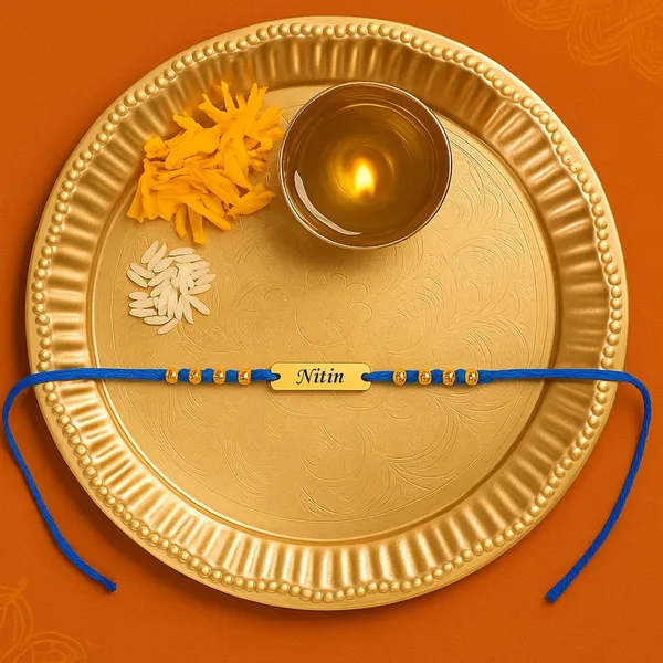 Personalized_Rakhi_With_Gold_Nameplate