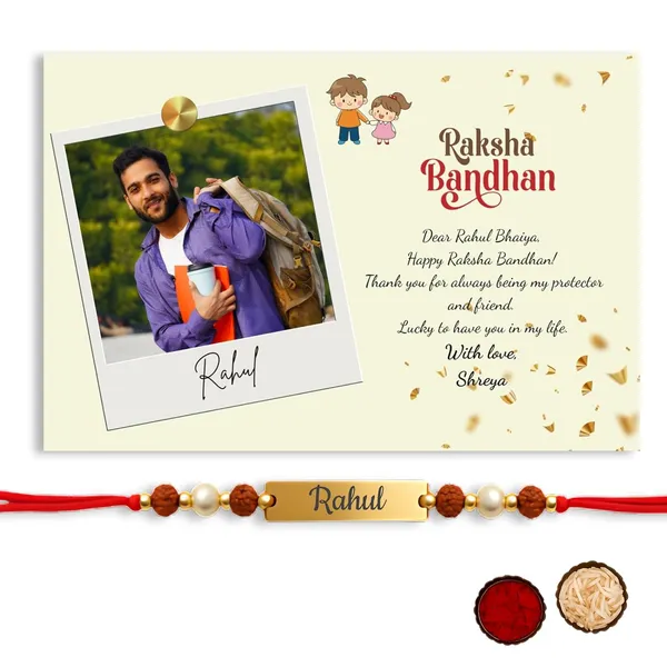 Personalized_Raksha_Bandhan_Greeting_Card_With_Traditional_Rakhi_And_Roli_Chawal_Set_Festival_Gift_Cream_Minimalist_Edition