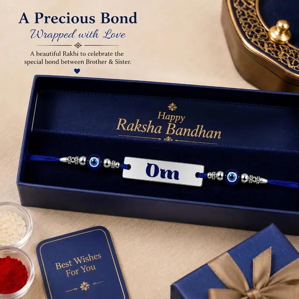 Name_Rakhi_With_Evil_Eye_Beads
