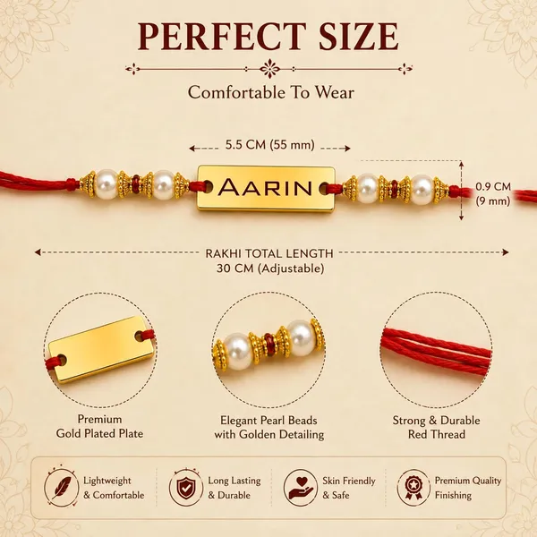 Name_Plate_Rakhi_With_Pearl_Beads