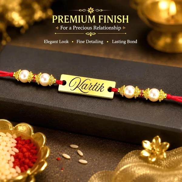 Name_Plate_Rakhi_With_Pearl_Beads