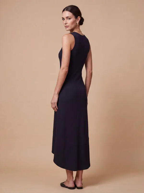 Black_Sleeveless_High-Low_Dress_For_Women
