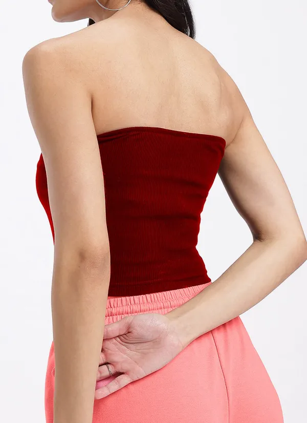 Red_Strapless_Crop_Top_For_Women