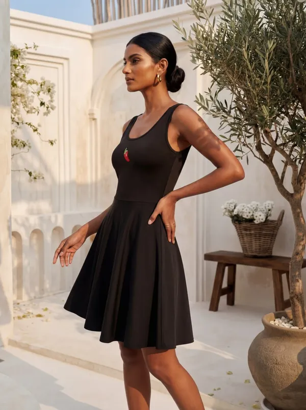 Black_Sleeveless_Tennis_Dress_For_Women