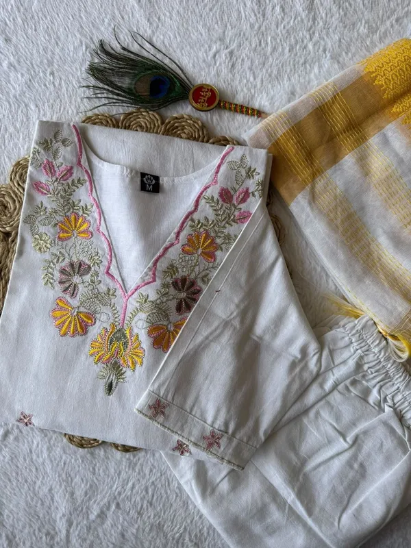 White_Embroidered_Kurta_Pant_Dupatta_Set_For_Women