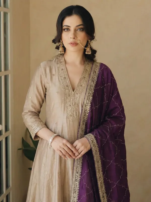 Beige_Embroidered_Straight_Kurta_Set_For_Women
