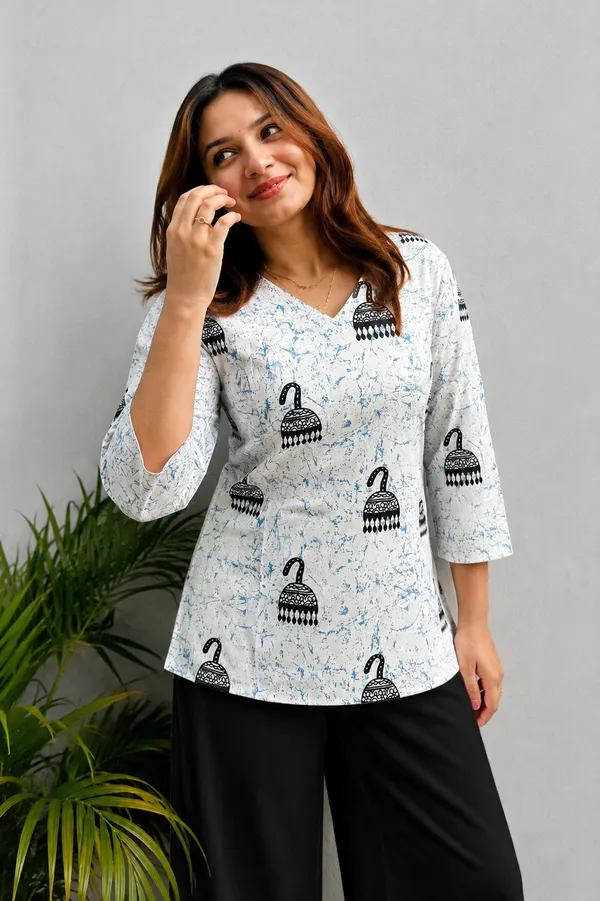 White_Printed_Straight_Kurta_For_Women