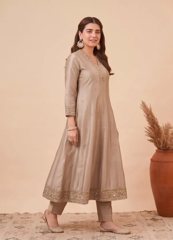 Beige_Embroidered_Straight_Kurta_Set_For_Women