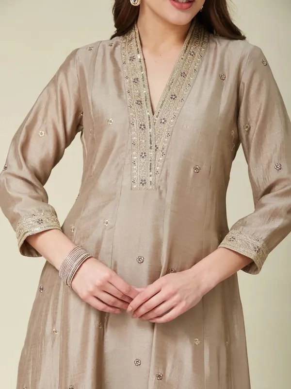 Beige_Embroidered_Straight_Kurta_Set_For_Women