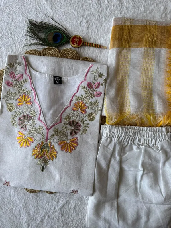 White_Embroidered_Kurta_Pant_Dupatta_Set_For_Women