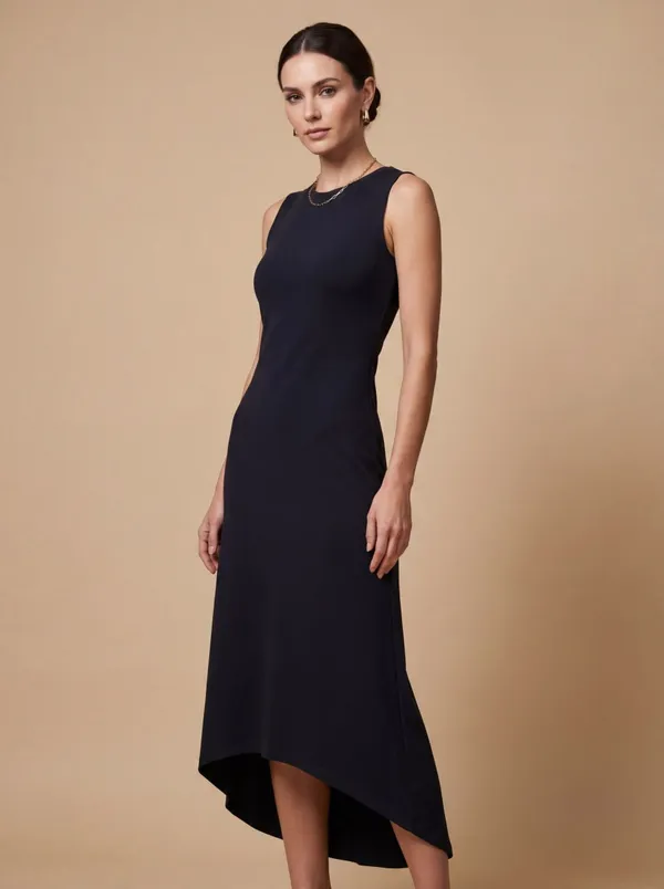Black_Sleeveless_High-Low_Dress_For_Women