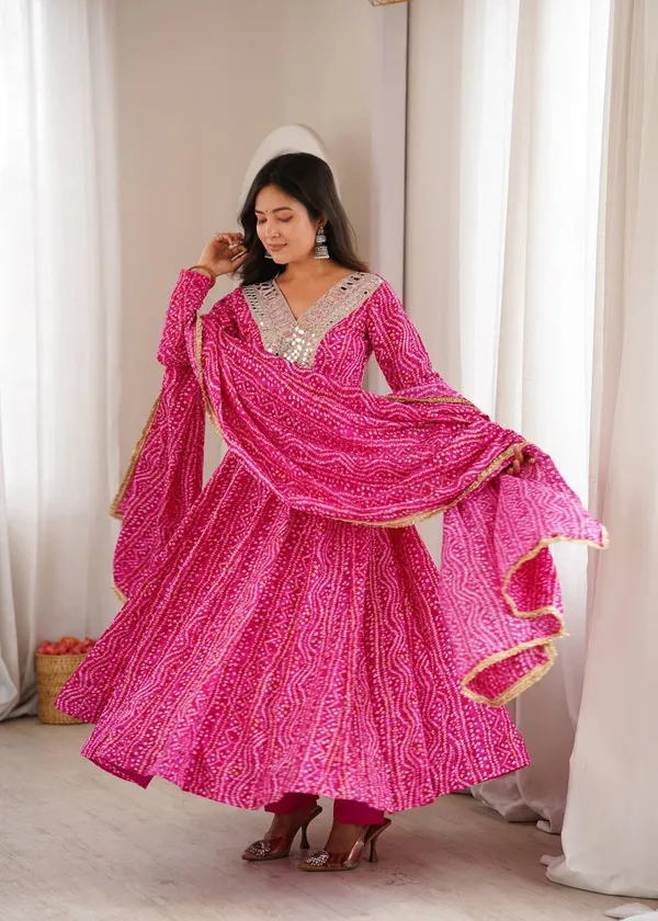 Pink_Printed_Anarkali_Suit_Set_For_Women