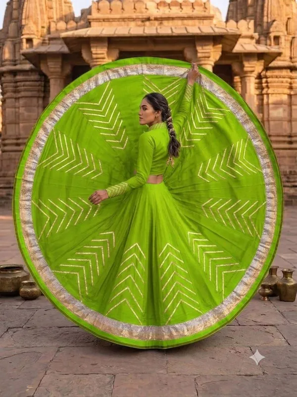 Green_Embellished_Lehenga_Choli_Set_For_Women