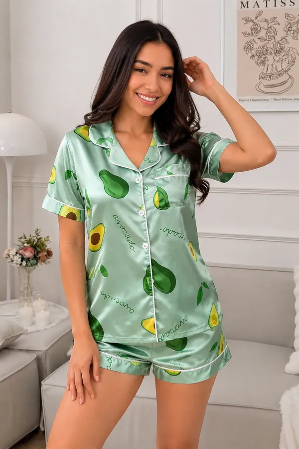 Mint_Green_Satin_Printed_Pajama_Set_For_Women