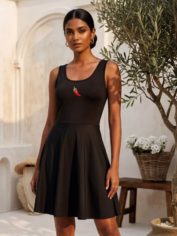 Black_Sleeveless_Tennis_Dress_For_Women