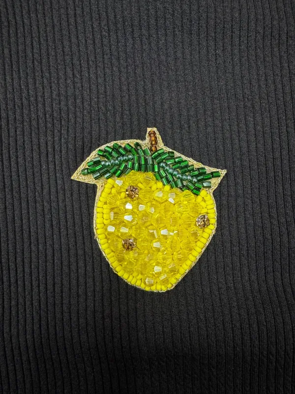 Yellow_Beaded_Lemon_Brooch_For_Women