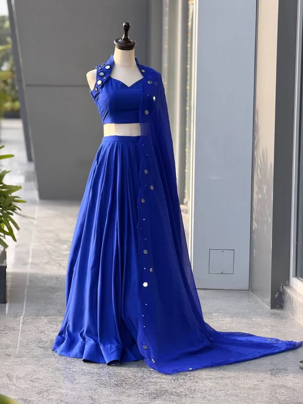 Blue_Embellished_Lehenga_Choli_Set_For_Women