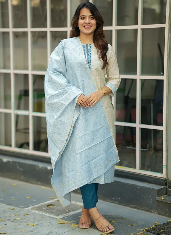 Cream_Straight_Kurta_Set_For_Women