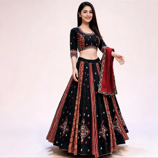 Black_Printed_Lehenga_Choli_Set_For_Women