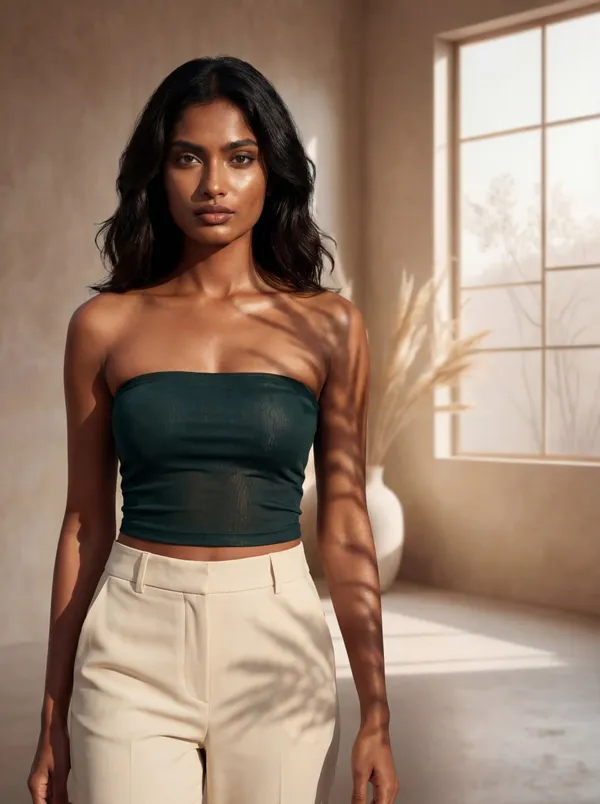 Green_Strapless_Fitted_Tube_Top_For_Women