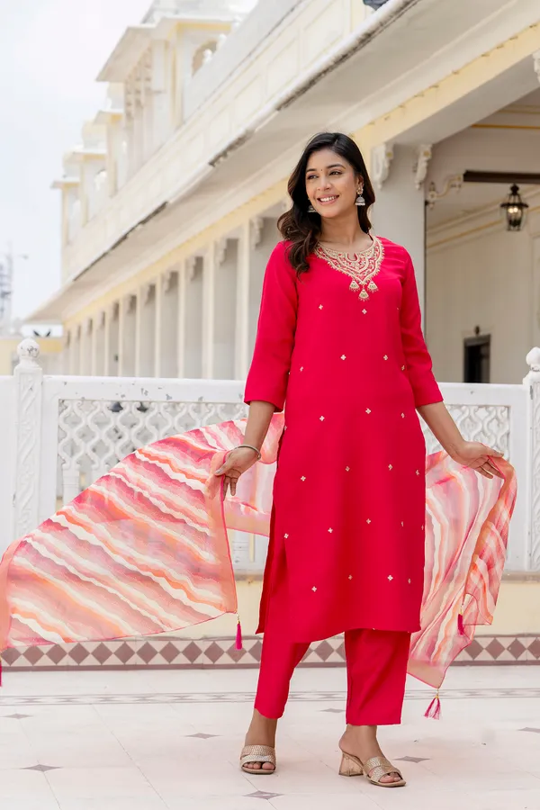 Pink_Embroidered_Straight_Kurta_Set_For_Women