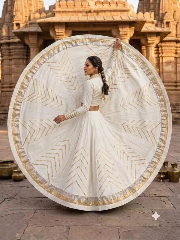 White_Embellished_Flared_Lehenga_Set_For_Women