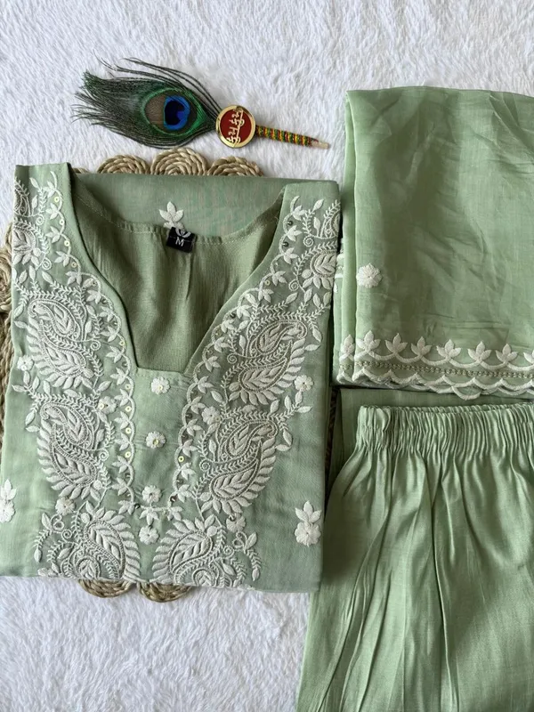 Sage_Green_Embroidered_Kurta_Set_For_Women