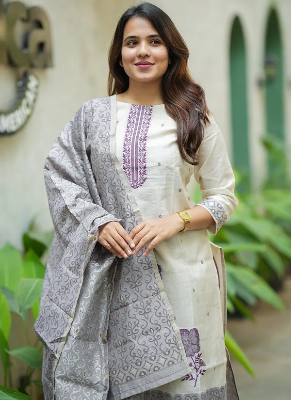 Cream_Ethnic_Straight_Kurta_Set_For_Women