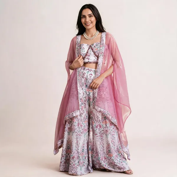 Pink_Floral_Print_Lehenga_Set_For_Women