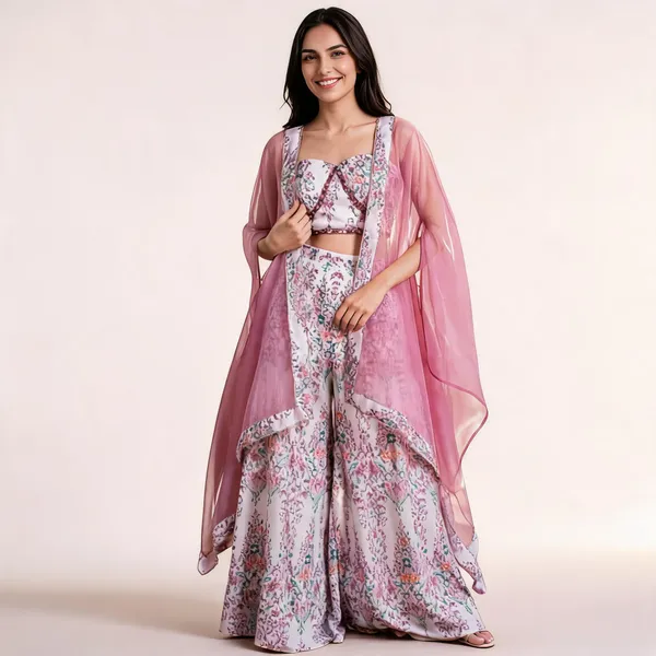Pink_Floral_Print_Lehenga_Set_For_Women