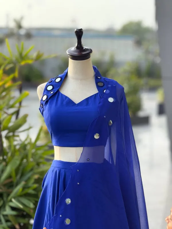 Blue_Embellished_Lehenga_Choli_Set_For_Women