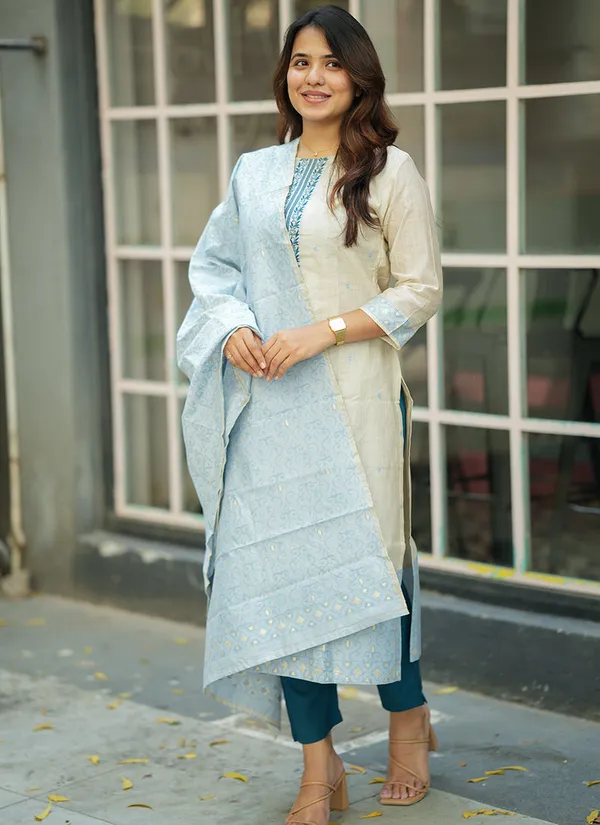Cream_Straight_Kurta_Set_For_Women