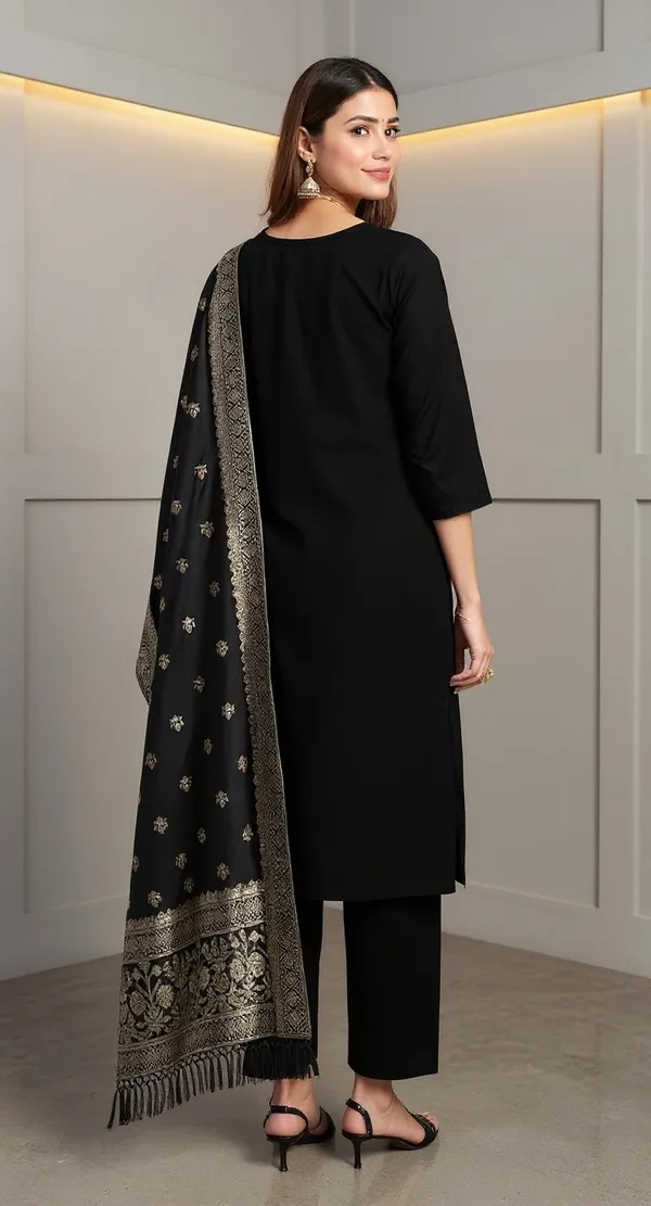 Black_Printed_Straight_Kurta_Set_For_Women