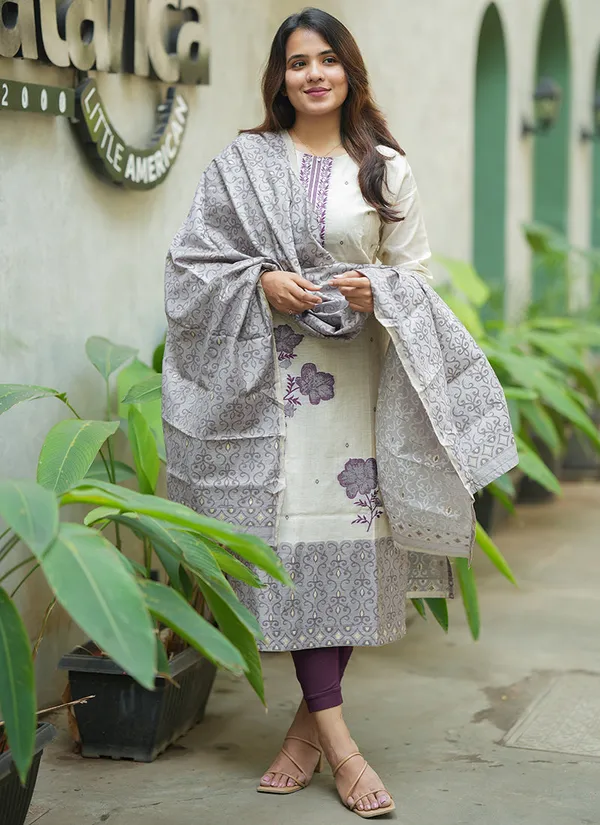 Cream_Ethnic_Straight_Kurta_Set_For_Women