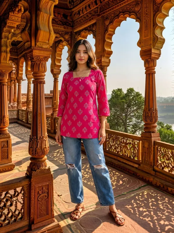 Pink_Printed_Relaxed_Fit_Tunic_For_Women