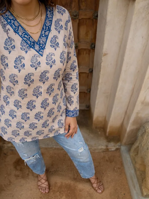 Beige_Floral_Print_Straight_Kurta_For_Women