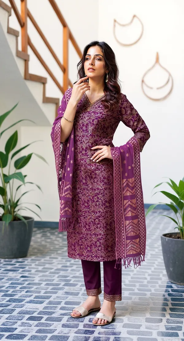 Purple_Printed_Straight_Kurta_Set_For_Women