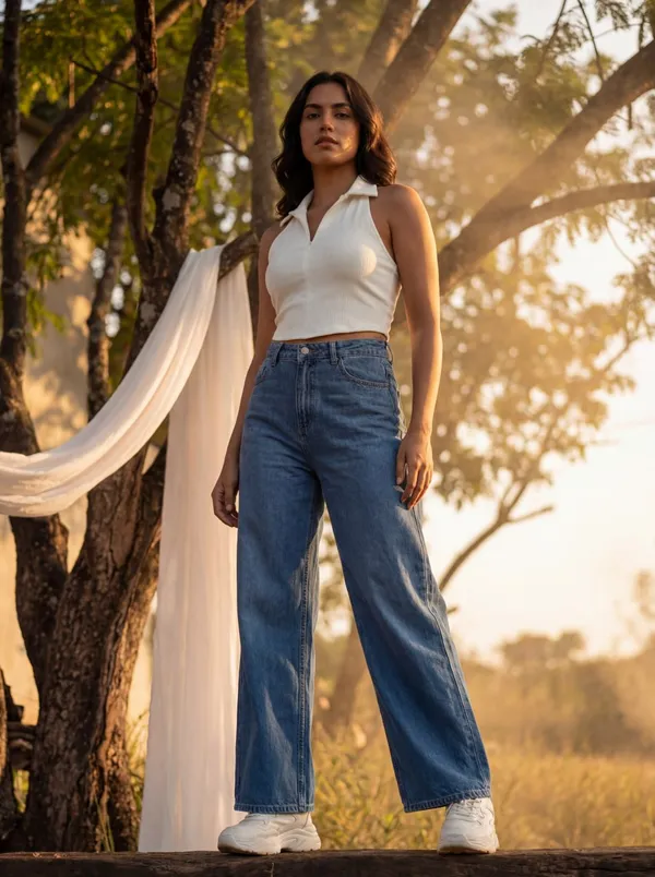 White_Ribbed_Fitted_Crop_Top_For_Women