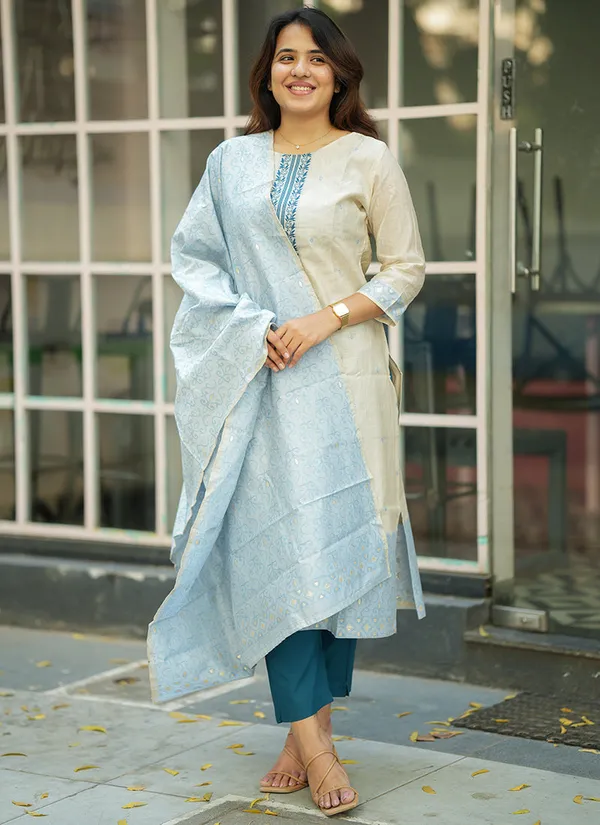 Cream_Straight_Kurta_Set_For_Women