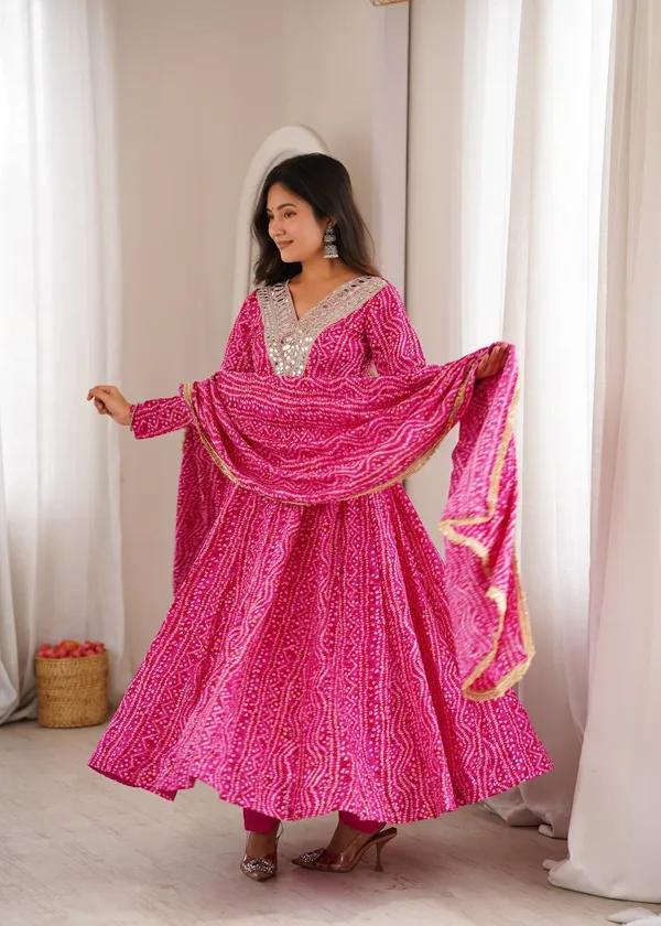 Pink_Printed_Anarkali_Suit_Set_For_Women
