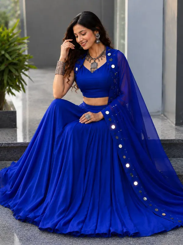 Blue_Embellished_Lehenga_Choli_Set_For_Women
