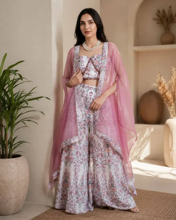 Pink_Floral_Print_Lehenga_Set_For_Women