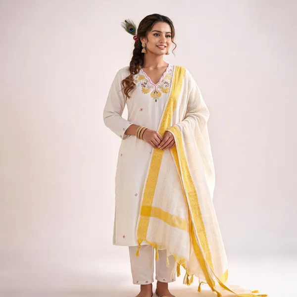 White_Embroidered_Kurta_Pant_Dupatta_Set_For_Women