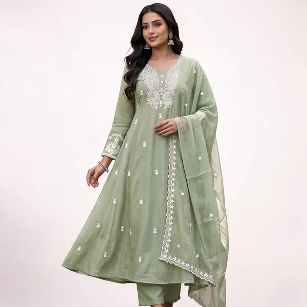 Sage_Green_Embroidered_Kurta_Set_For_Women