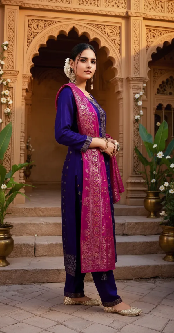 Blue_Embroidered_Straight_Kurta_Set_For_Women