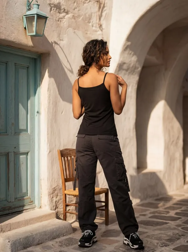 Black_Sequin_Neckline_Camisole_For_Women