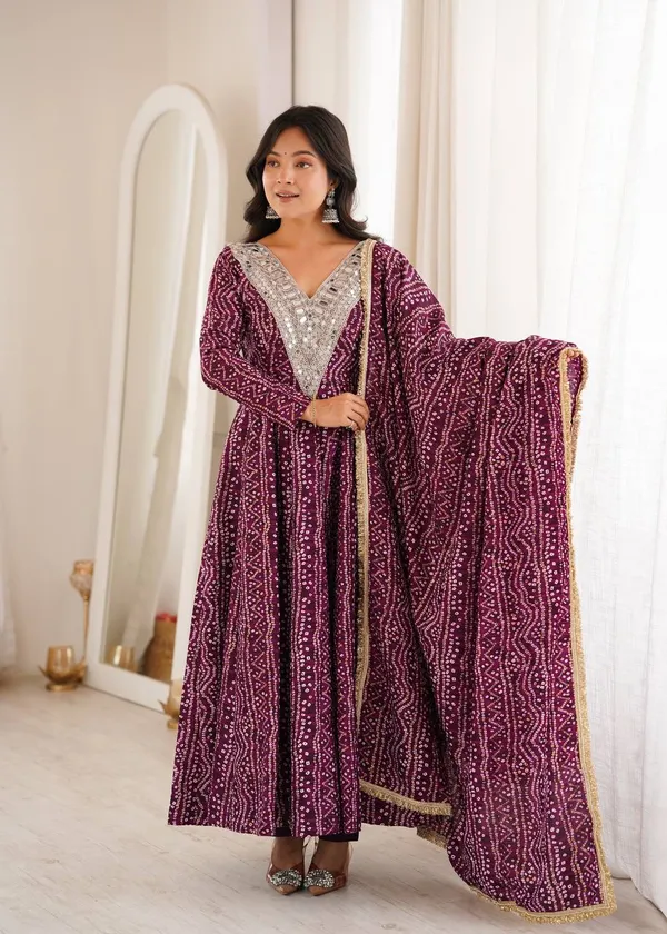 Purple_Printed_Anarkali_Suit_Set_For_Women