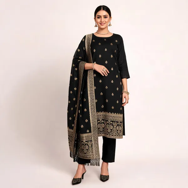 Black_Printed_Straight_Kurta_Set_For_Women