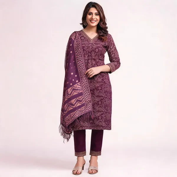 Purple_Printed_Straight_Kurta_Set_For_Women