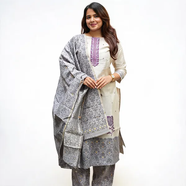 Cream_Ethnic_Straight_Kurta_Set_For_Women